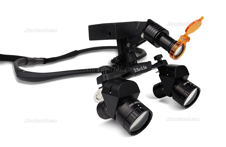 WJ YWJ-MG11 3.0X-5.0X Ergonomic Dental Binocular Loupes With Dental Headlight (Adjustable Magnification)